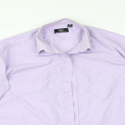 Mens UK Collar Size 40 HUSTON HARBOUR Smart Purple  Dress Shirt