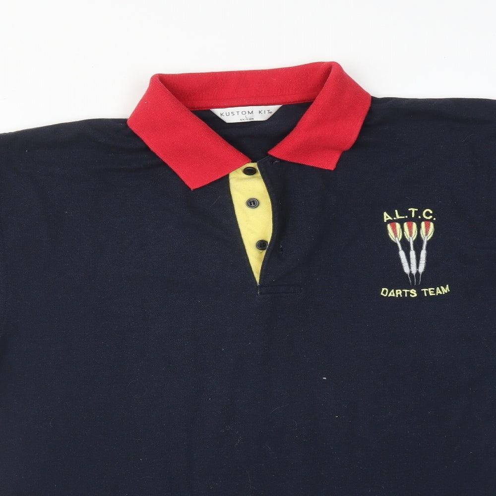 Kustom Kit Mens Blue    Polo Size L