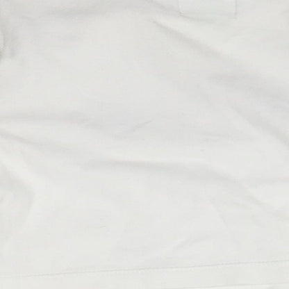 Brand and care label for John Lewis Baby White Basic T-Shirt, size 0-3, Months