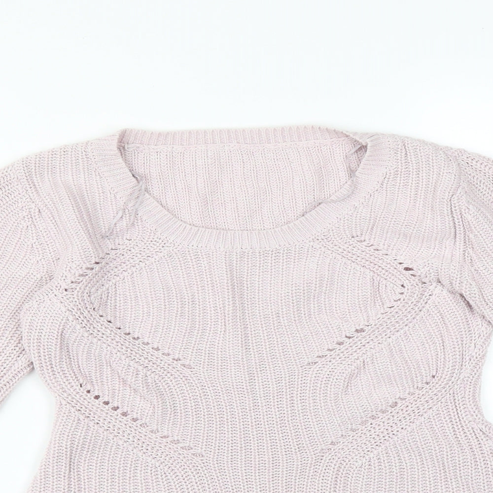 Womens UK Size  Preworn Pink Basic T-Shirt