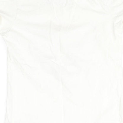 Womens UK Size S Fruit of the Loom White Basic T-Shirt