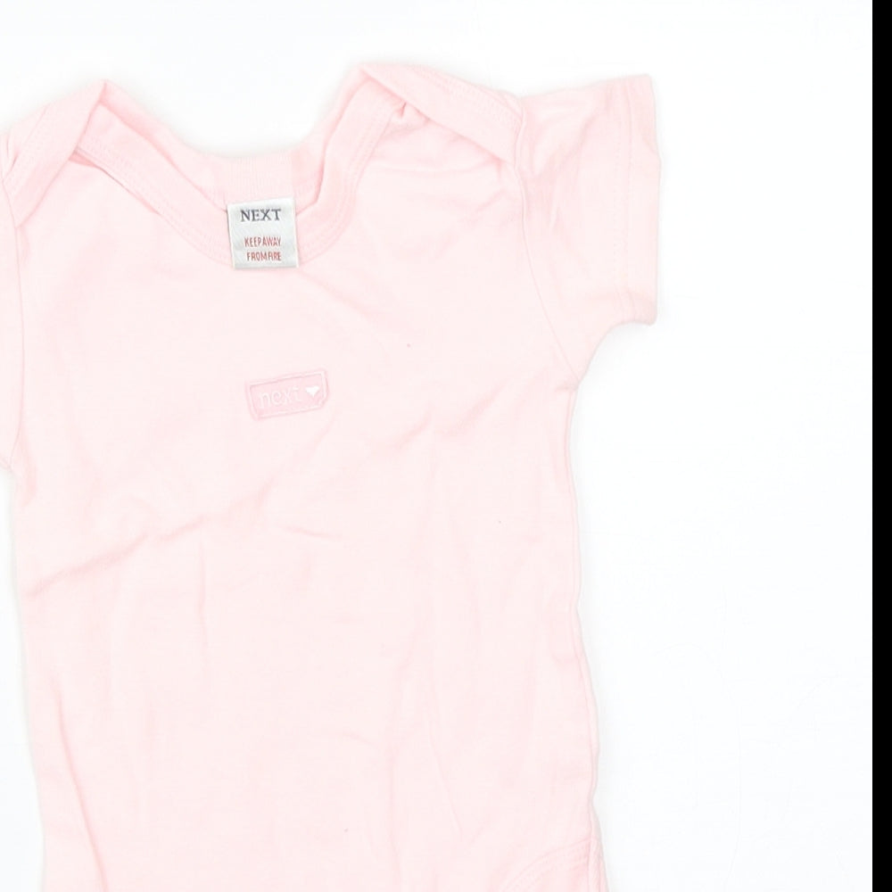 NEXT Girls Pink   Babygrow One-Piece Size 6-9 Months