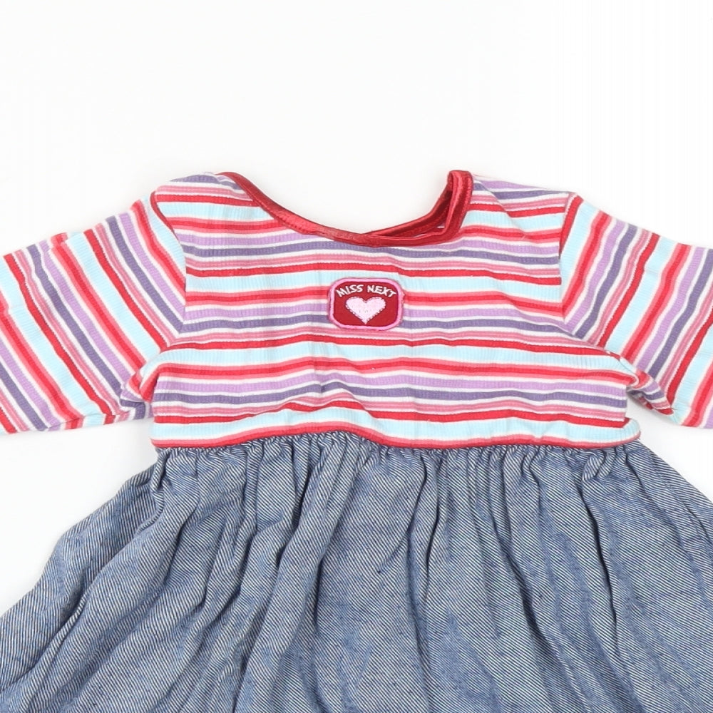 NEXT Girls Multicoloured Striped  Fit & Flare  Size 6-9 Months