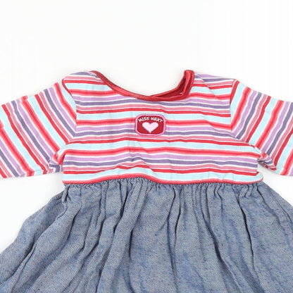 NEXT Girls Multicoloured Striped  Fit & Flare  Size 6-9 Months