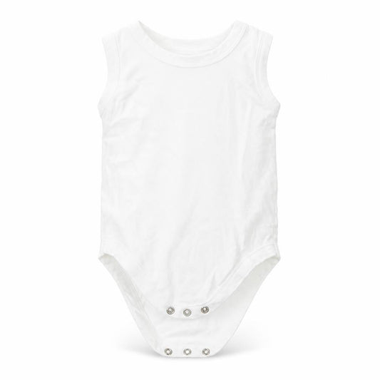 Front view of George Baby White Babygrow One-Piece, size 6-9, Months