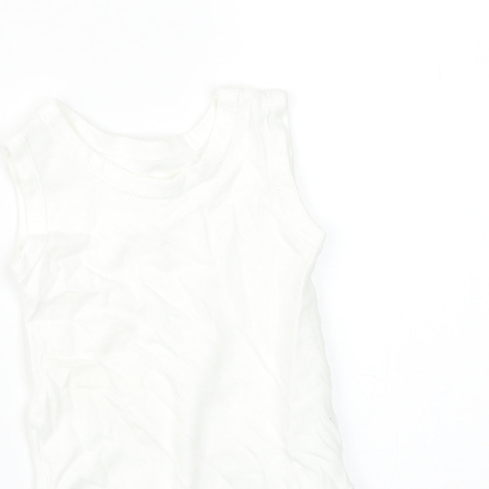 George Baby White   Babygrow One-Piece Size 6-9 Months