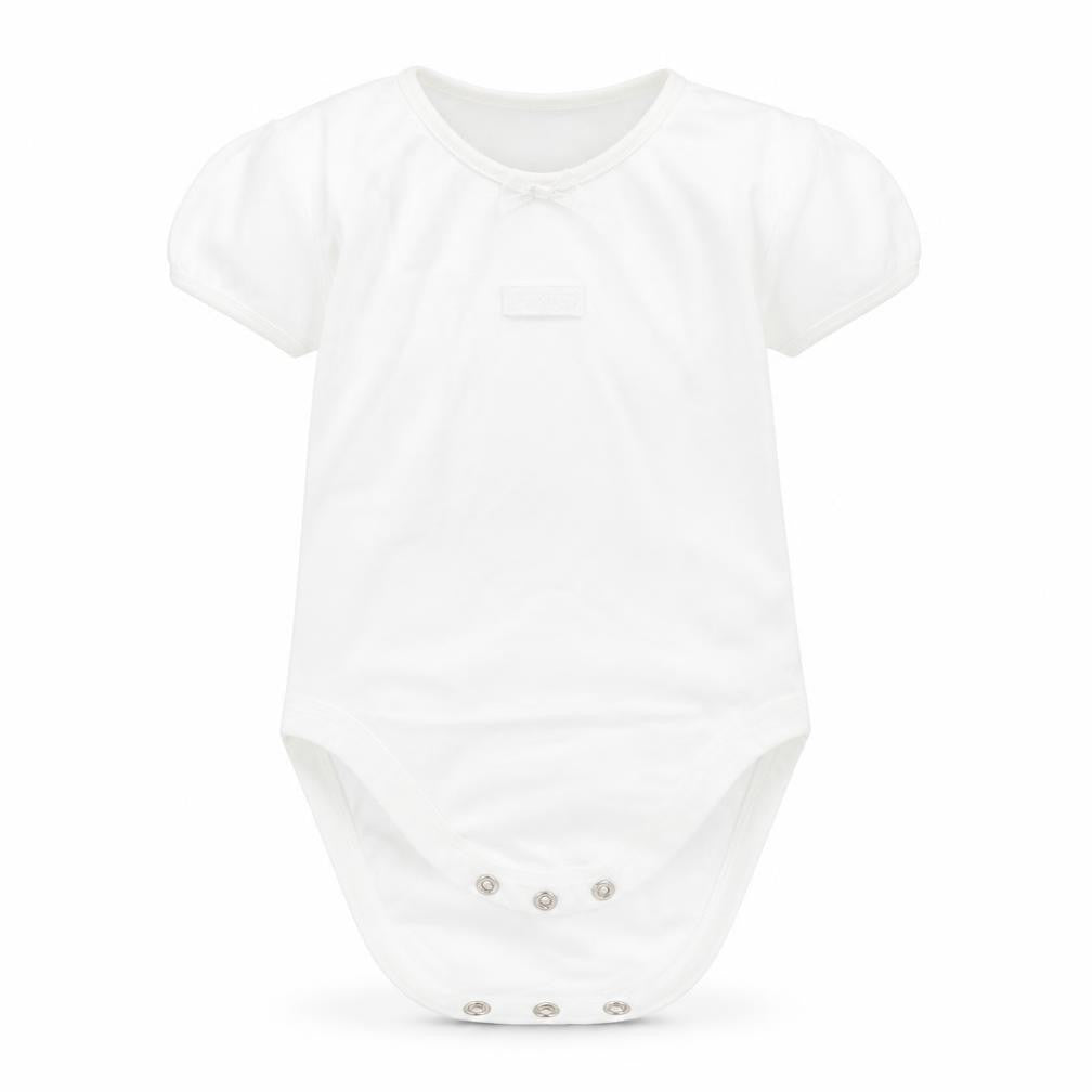 Front view of Next Baby White Babygrow One-Piece, size 6-9, Months