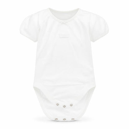 Front view of Next Baby White Babygrow One-Piece, size 6-9, Months