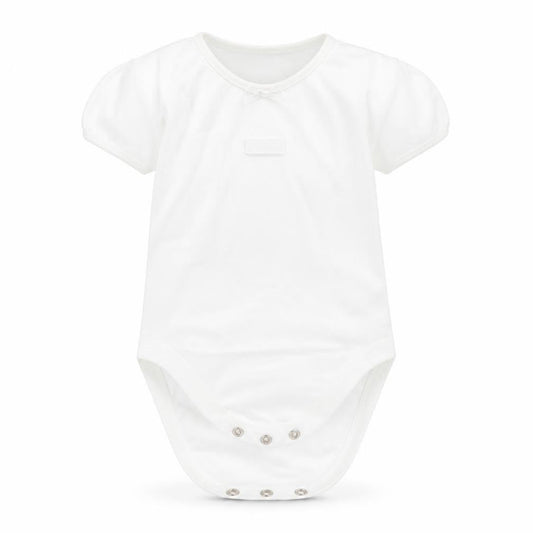 Front view of Next Baby White Babygrow One-Piece, size 6-9, Months