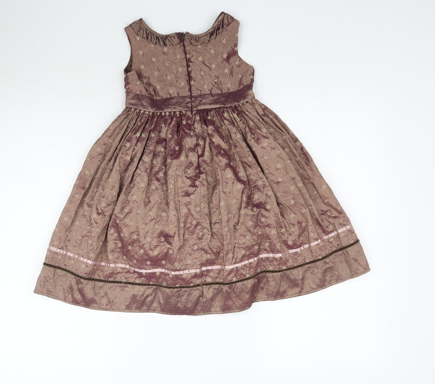 Adams kids Girls Brown   Fit & Flare  Size 2-3 Years  - Shiny / metallic bronze colour