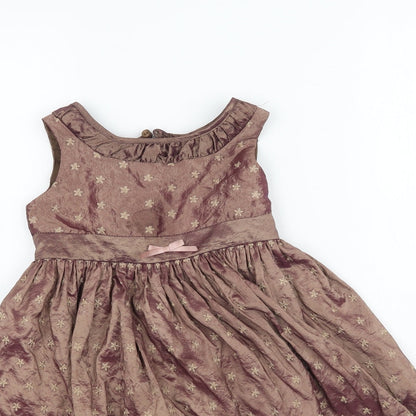 Adams kids Girls Brown   Fit & Flare  Size 2-3 Years  - Shiny / metallic bronze colour