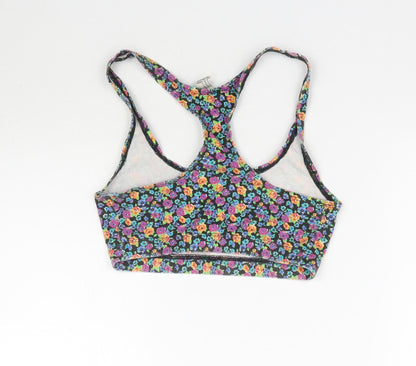 I Love H81 Womens Multicoloured Floral  Cropped Tank Size S