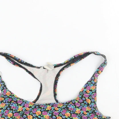 I Love H81 Womens Multicoloured Floral  Cropped Tank Size S