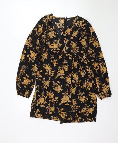 SheIn Womens Black Floral  Mini  Size S