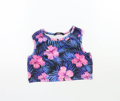 George Girls Multicoloured Floral  Basic Tank Size 4-5 Years  - Swimming top