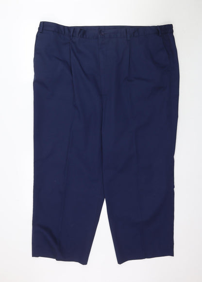 Womens UK Size 50 Preworn Regular Fit  Blue Trousers