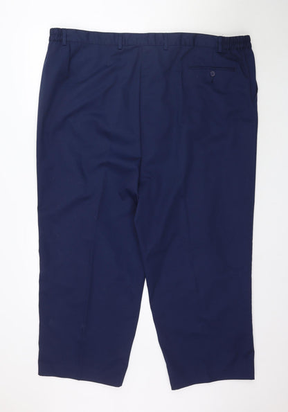 Womens UK Size 50 Preworn Regular Fit  Blue Trousers