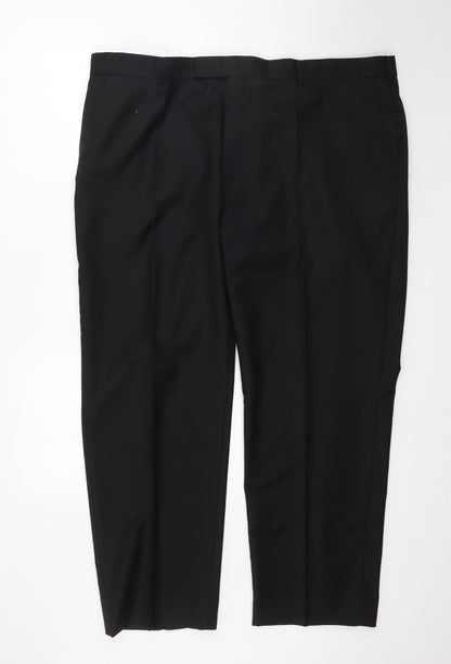 Womens UK Size 46 in Preworn Regular Fit  Black Trousers