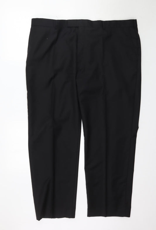 Womens UK Size 46 in Preworn Regular Fit  Black Trousers