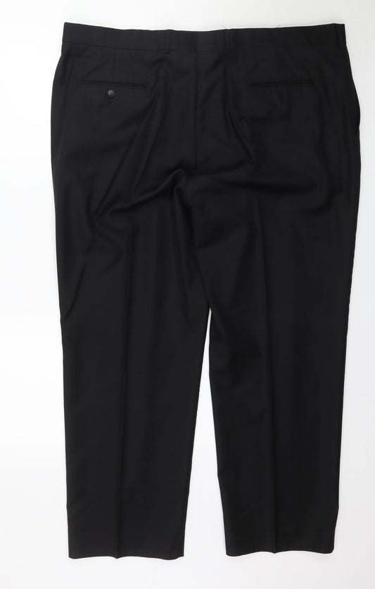 Womens UK Size 46 in Preworn Regular Fit  Black Trousers