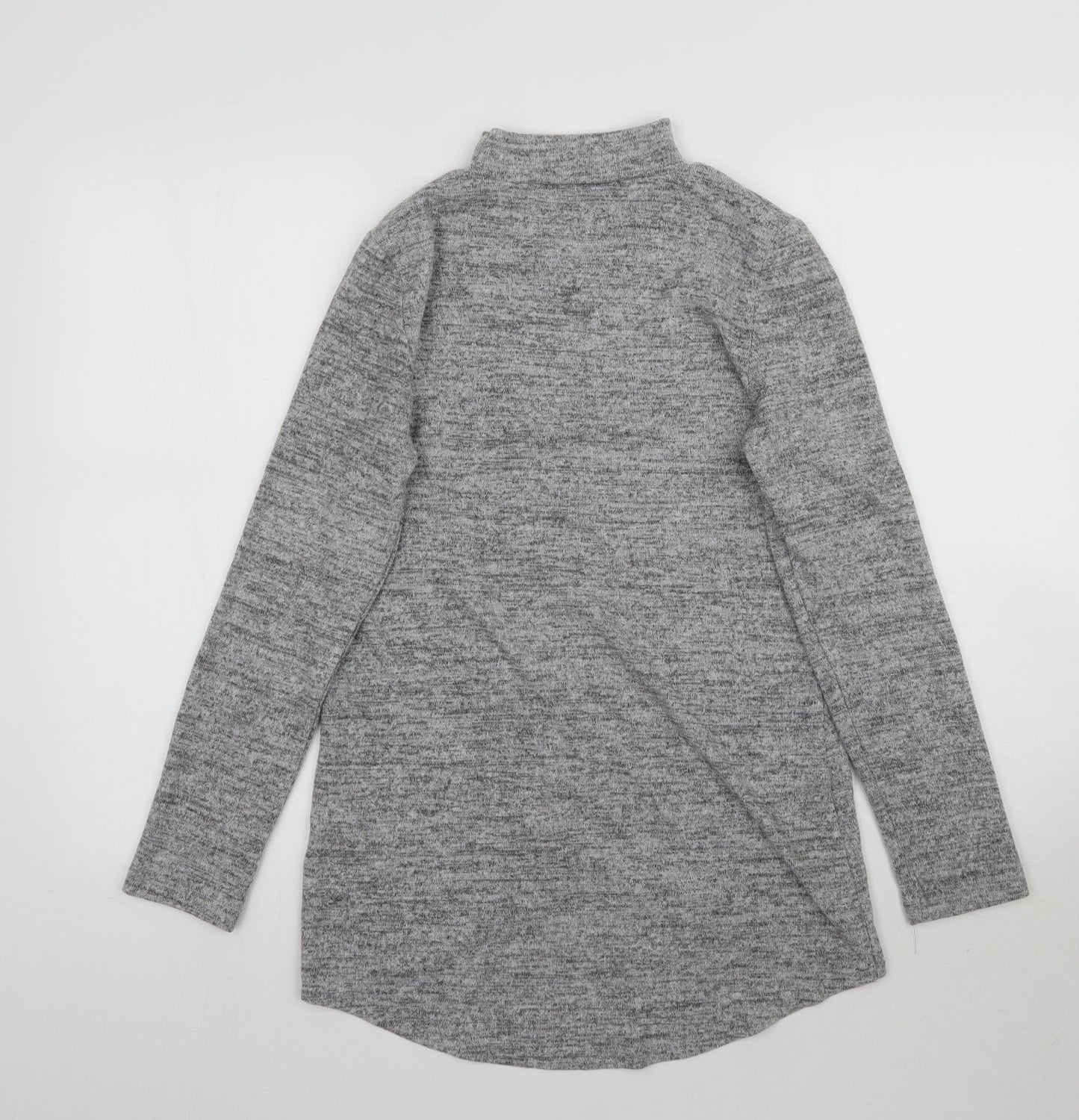 Womens UK Size 8 Peacocks Grey Basic T-Shirt