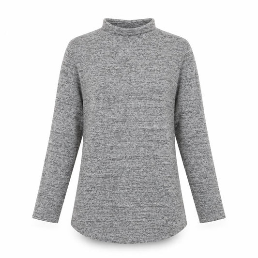 Front view of Peacocks women’s grey basic t-shirt, size UK 8
