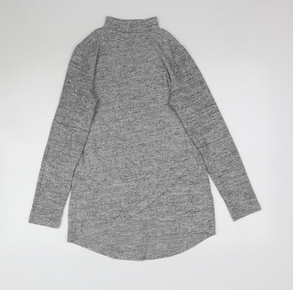 Womens UK Size 8 Peacocks Grey Basic T-Shirt