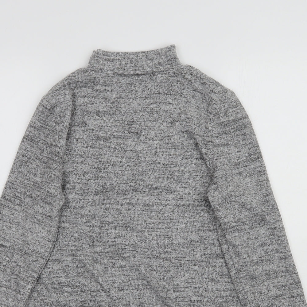 Womens UK Size 8 Peacocks Grey Basic T-Shirt