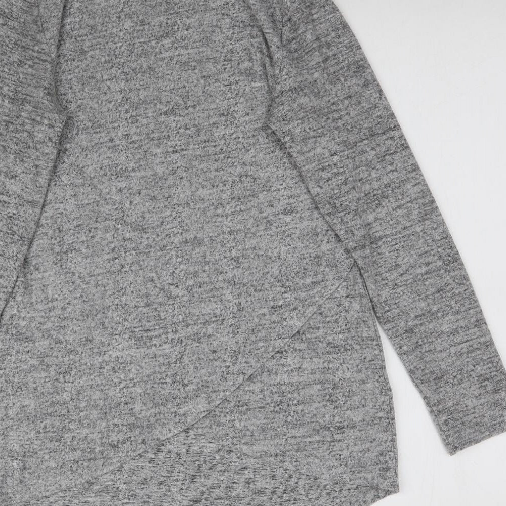 Womens UK Size 8 Peacocks Grey Basic T-Shirt