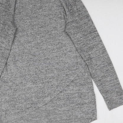 Womens UK Size 8 Peacocks Grey Basic T-Shirt