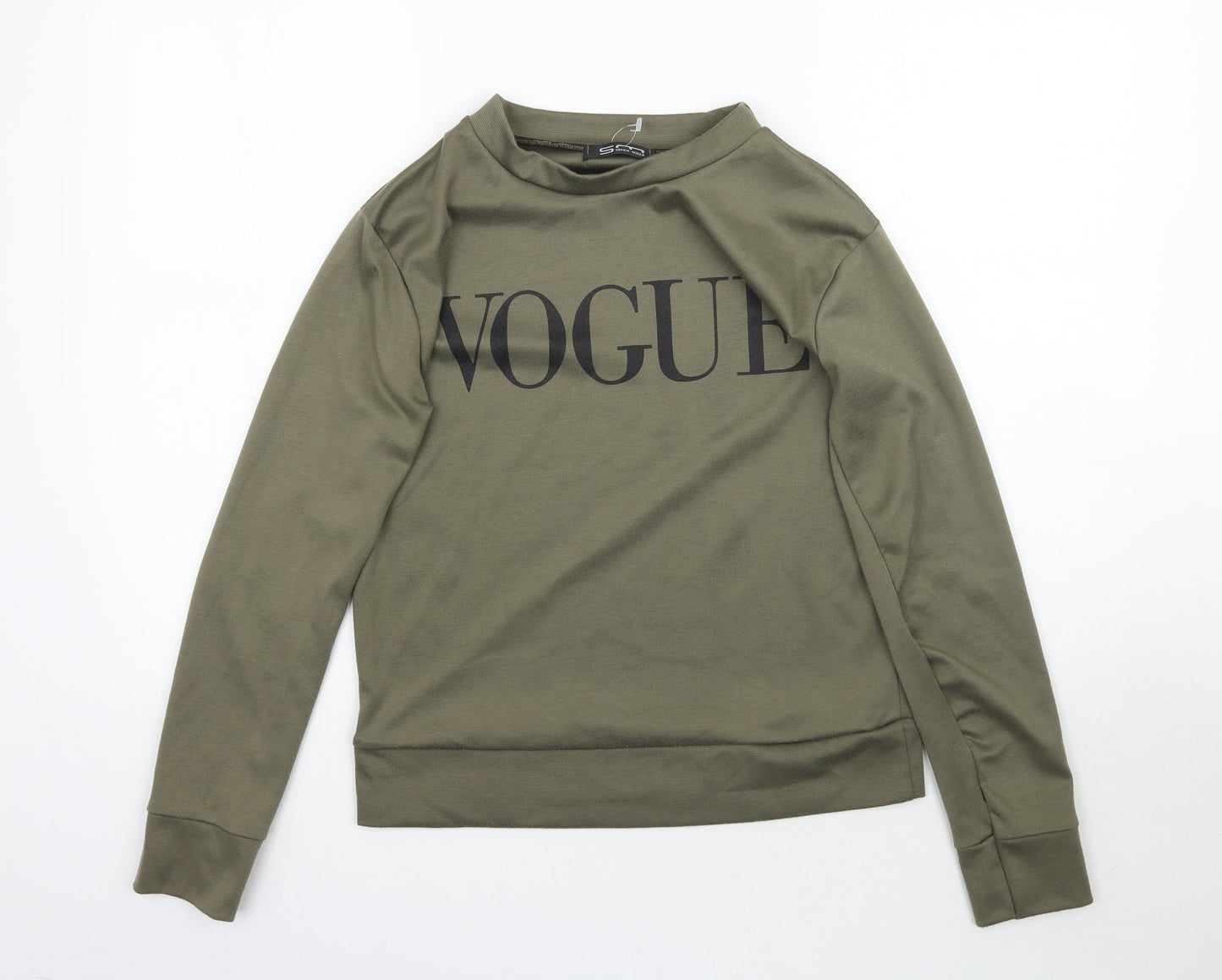 Sophia Mirza Womens Green   Pullover Sweatshirt Size S  - Vogue