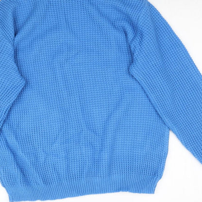 Womens UK Size M Preworn Blue Pullover Jumper