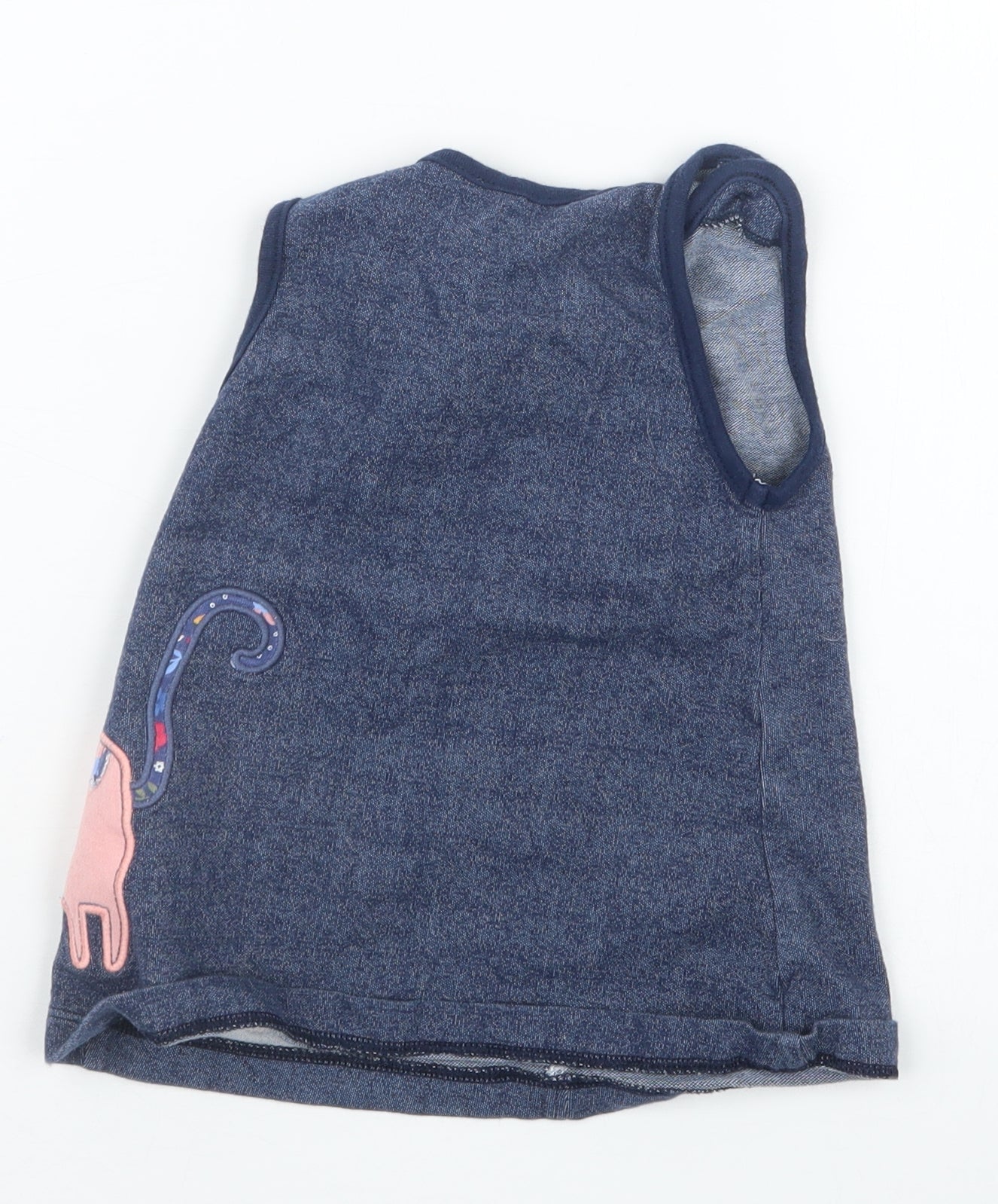 Blue Zoo Girls Blue   Pinafore/Dungaree Dress  Size 3-6 Months