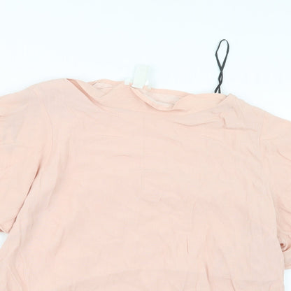 Womens UK Size 10 H&M Pink Basic Blouse