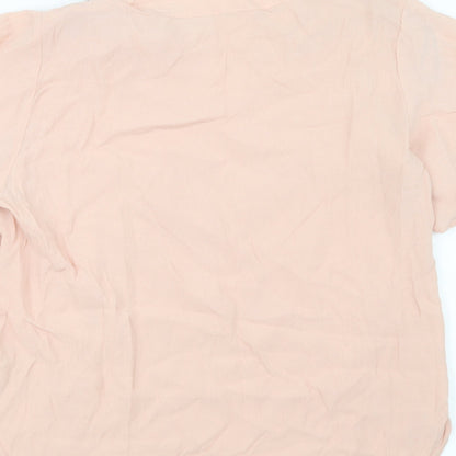 Womens UK Size 10 H&M Pink Basic Blouse
