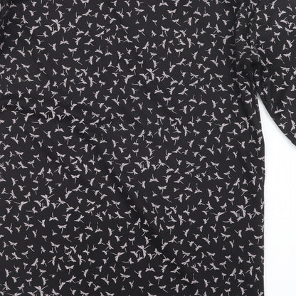 Charmine Womens Black Geometric  Basic T-Shirt Size 12