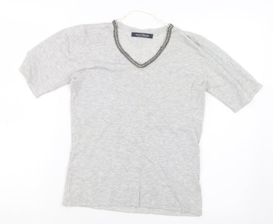 Womens UK Size S Your Sixth Sense Grey Pullover Jumper