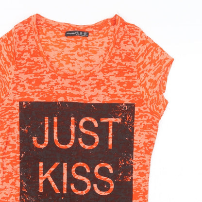 Womens UK Size 6 Atmosphere Orange Basic T-Shirt