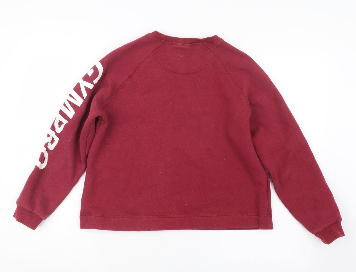 Back view of GYMPRO women’s red jumper, size M