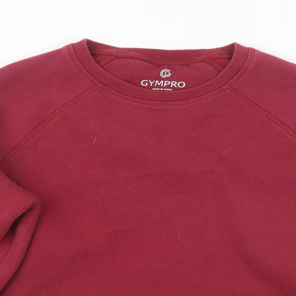 Close-up detail of GYMPRO women’s red jumper, size M