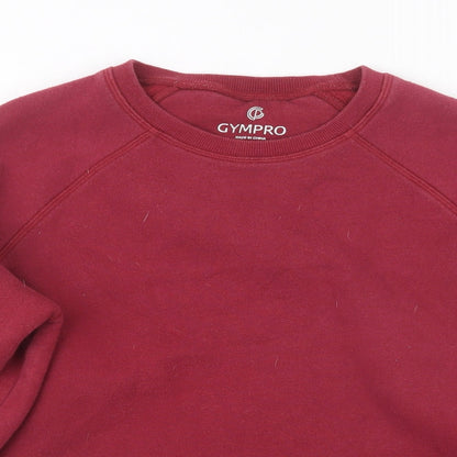 Close-up detail of GYMPRO women’s red jumper, size M