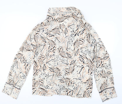 Primark Womens Beige Geometric  Basic Button-Up Size 10