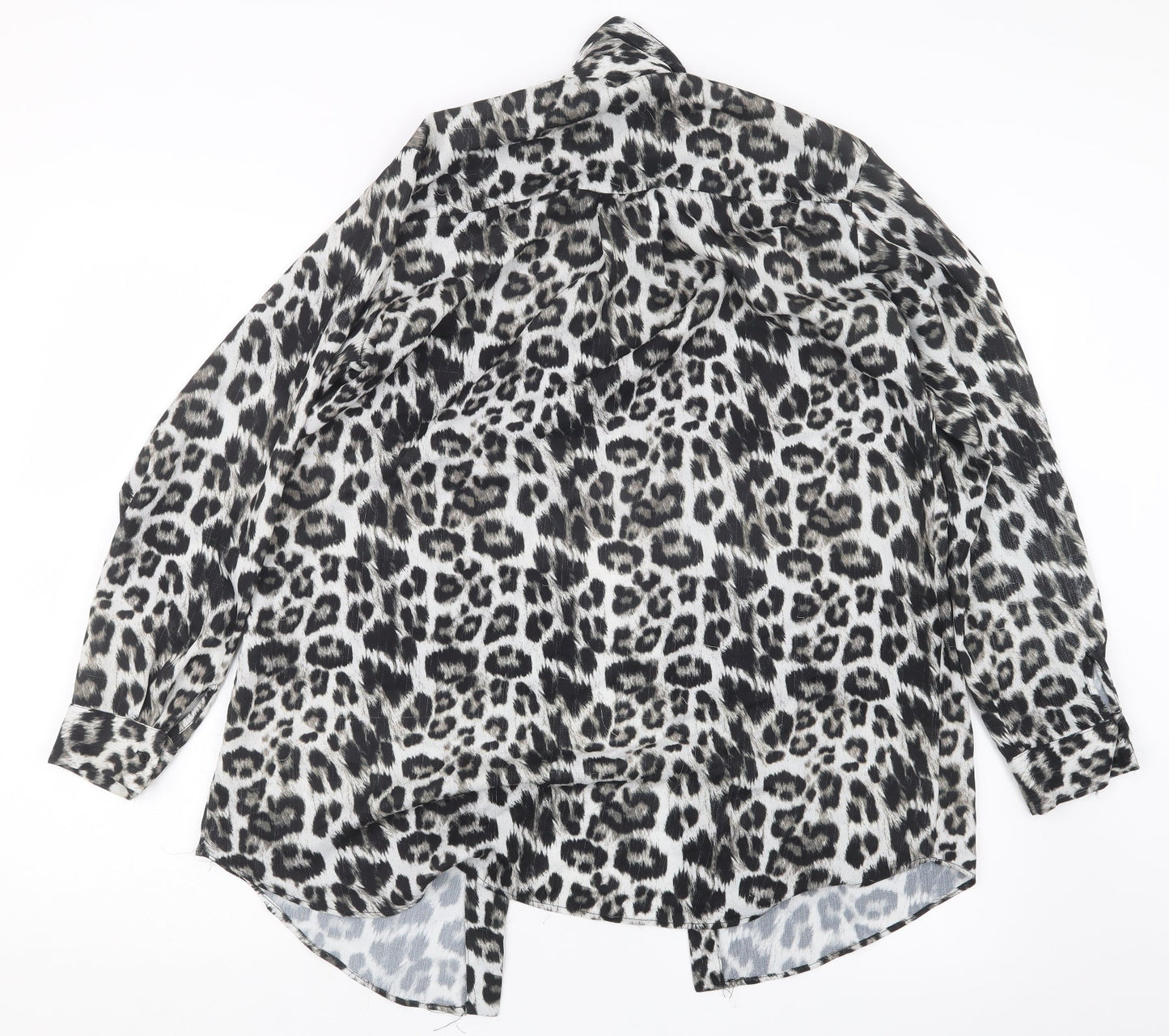 Womens UK Size S Zara Black Basic Button-Up