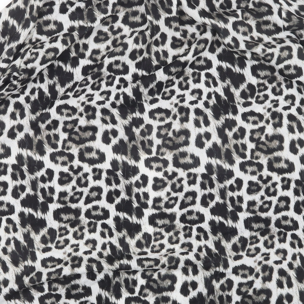 Womens UK Size S Zara Black Basic Button-Up
