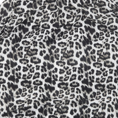 Womens UK Size S Zara Black Basic Button-Up