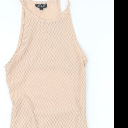 Topshop Womens Beige   Bodysuit One-Piece Size 6