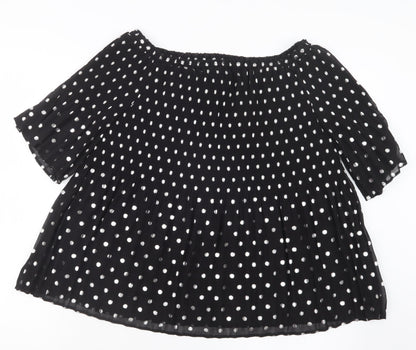 Womens UK Size 12 NEXT Black Basic Blouse