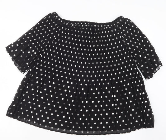 Womens UK Size 12 NEXT Black Basic Blouse