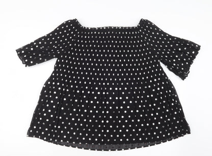 Womens UK Size 12 NEXT Black Basic Blouse