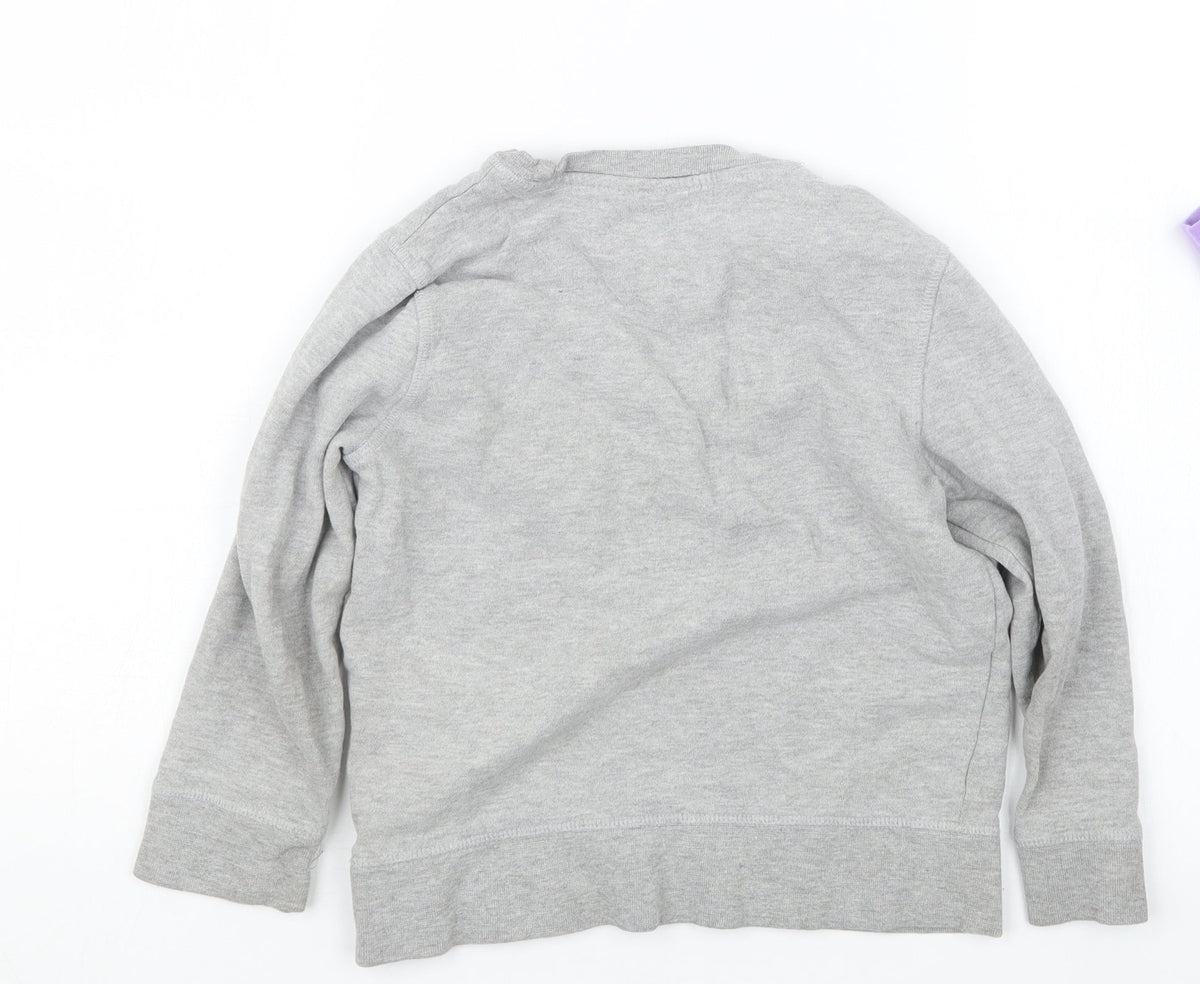 Back view of F&F boys’ grey jumper, size 5-6, years